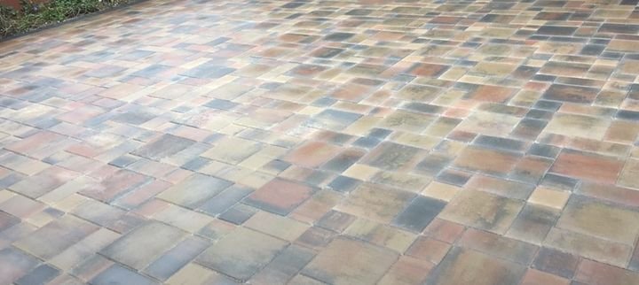 After: one new paver patio, edge to edge