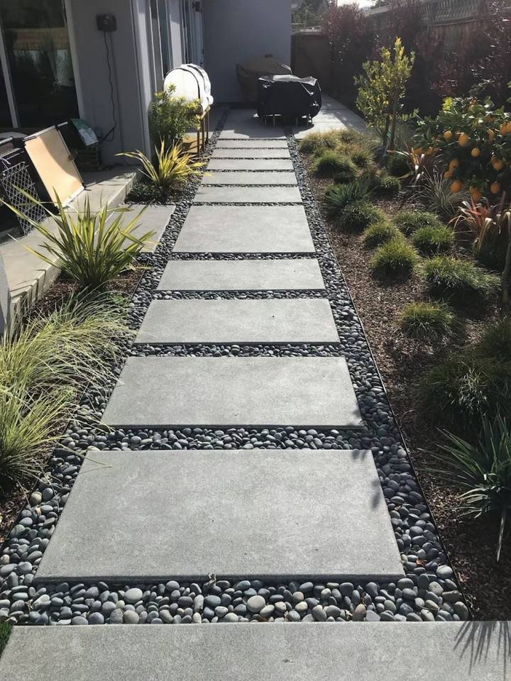 Pathways and walls by DG Landscape Design